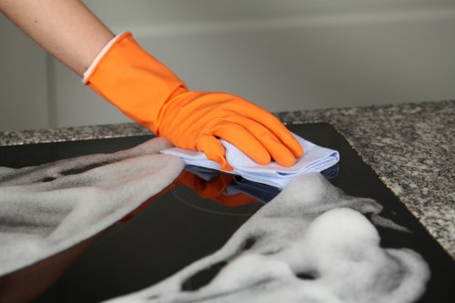 Professional office cleaning for a Roehampton workplace reception area