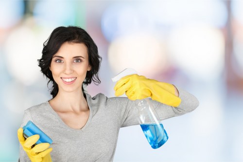 Local cleaners preparing a flat in Roehampton for move-out