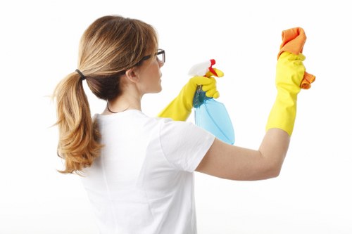 Curtain cleaning service for a commercial interior in Roehampton